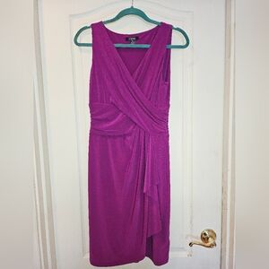 Chaps Purple Sleeveless Midi Dress. Flattering Fit. Size M